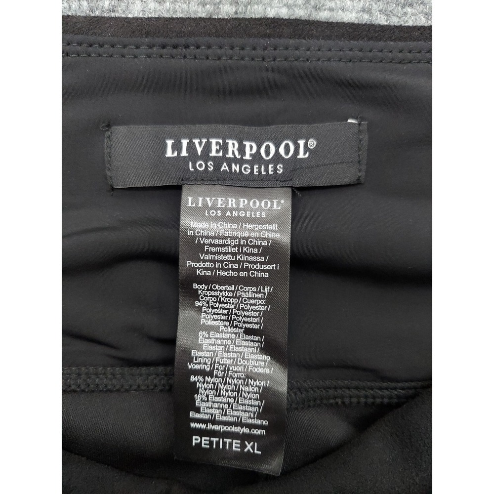 Liverpool Pants Women XL Petite Black Pearl Flare Soft Pull On Stretch High Rise - Picture 4 of 13